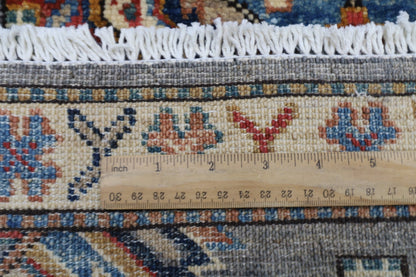 58 x 103 cm | Tribal Kazak gray Accent Rug Afghan Hand Knotted veg Dye Wool carpet - ART WOOL CARPET