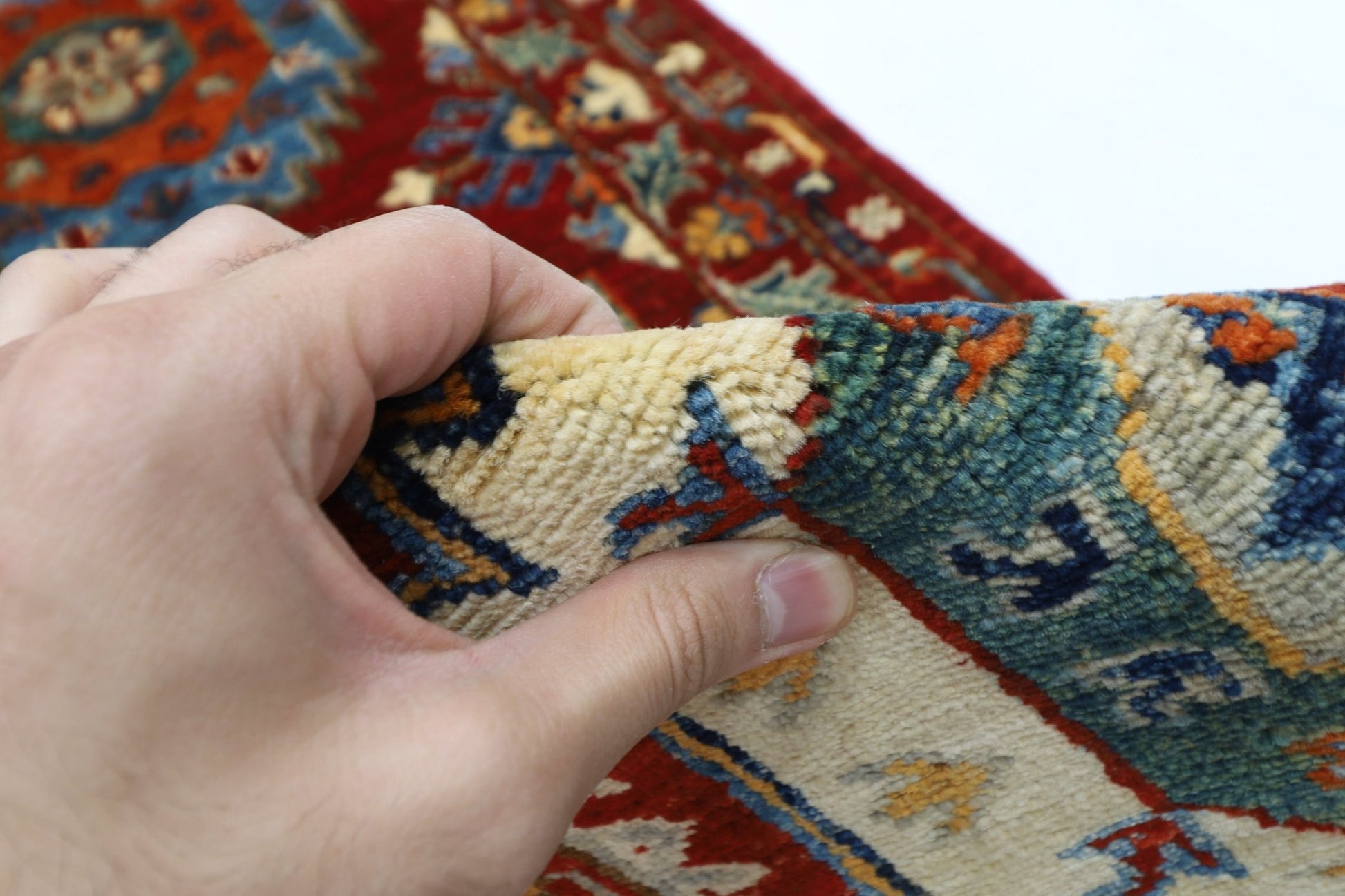 60 x 166 cm | Oriental Waziri Red Runner Rug Afghan Hand Knotted Veg Dye Wool carpet - ART WOOL CARPET