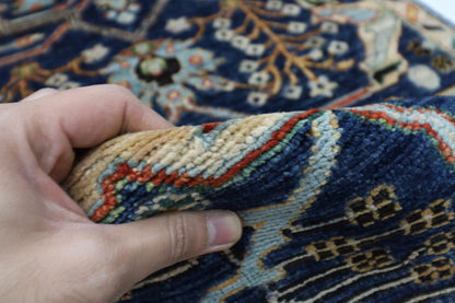 79 x 350 cm | Bidjar Blue Oriental Runner Rug Afghan Hand Knotted Veg Dye Wool carpet - ART WOOL CARPET