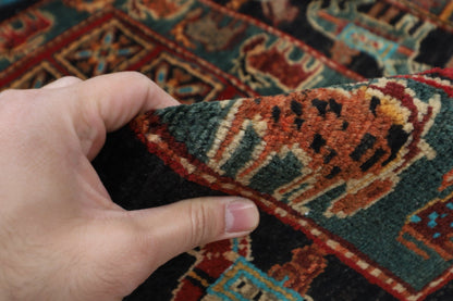 80 x 120 cm | Tribal Animal Area Rug Afghan Hand Knotted veg Dye Wool carpet - ART WOOL CARPET