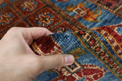 80 x 131 cm | Oriental Animal Accent Rug Afghan Hand Knotted Veg Dye Wool carpet - ART WOOL CARPET