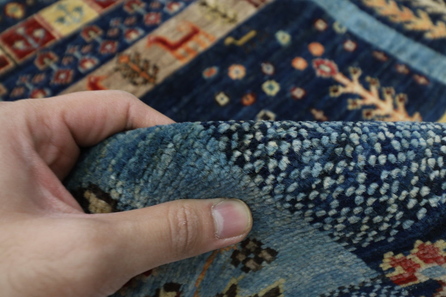 81x 392 cm | Gabbeh Oriental Runner Rug Afghan Hand Knotted Veg Dye Wool carpet - ART WOOL CARPET