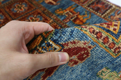 82 x 132 cm | Oriental Animal Area Rug Afghan Hand Knotted Veg Dye Wool carpet - ART WOOL CARPET