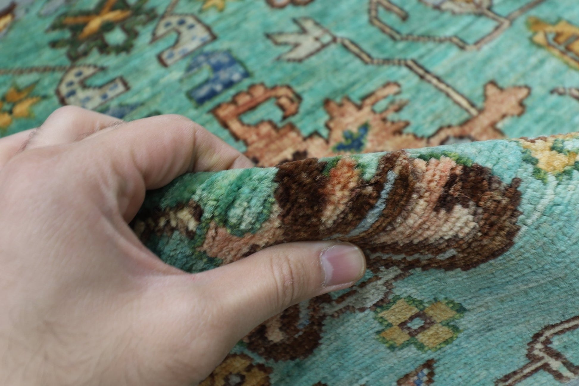 82 x 353 cm | Oriental Floral Runner Rug Afghan Hand Knotted Veg Dye Wool carpet - ART WOOL CARPET