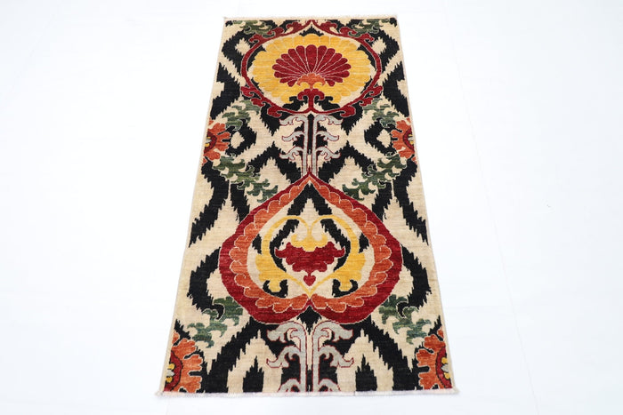 83 x 160 cm |  Oriental Suzani Area Rug Afghan Hand Knotted Veg Dye Wool carpet