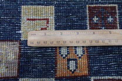 83 x 393 cm | Oriental Gabbeh Animal Runner Rug Afghan Hand Knotted Veg Dye Wool carpet - ART WOOL CARPET