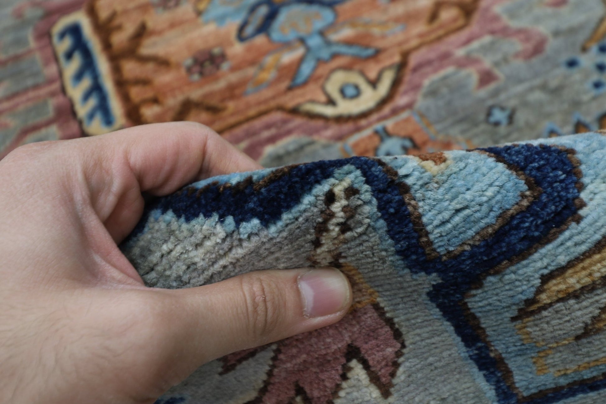 83 x 434 cm | Oriental Gray Runner Rug Afghan Hand Knotted Veg Dye Wool carpet - ART WOOL CARPET