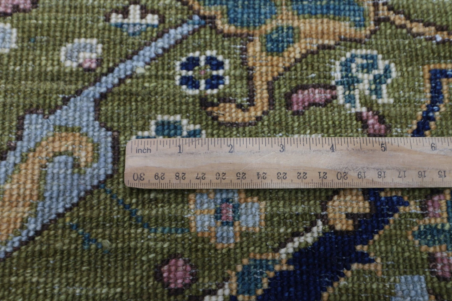 84 x 296 cm | Bidjar Green Oriental Runner Rug Afghan Hand Knotted Veg Dye Wool carpet - ART WOOL CARPET