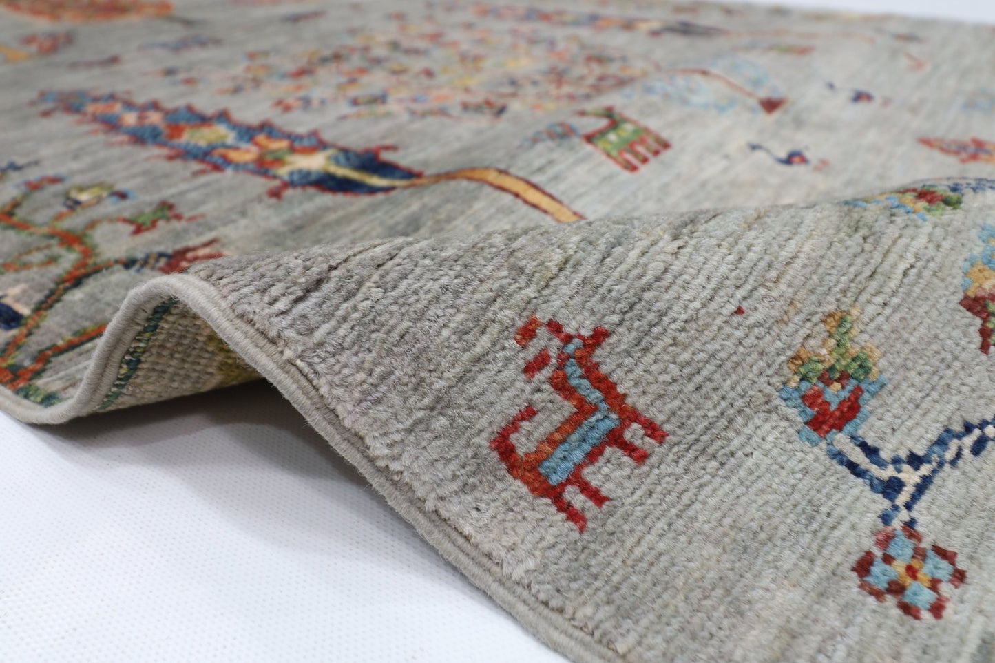 85 x 306 cm | Tree of life Oriental Runner Rug Afghan Hand Knotted Veg Dye Wool carpet - ART WOOL CARPET