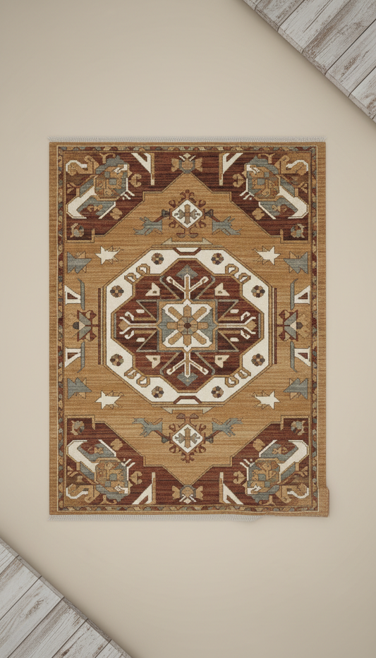 Antique Bronze Mamluk Design Carpet