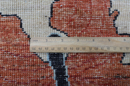 91 x 305 cm | Oriental Butterfly Beige Runner Rug Afghan Hand Knotted Veg Dye Wool carpet - ART WOOL CARPET