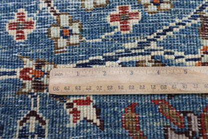 99 x 148 cm | Hunting Blue Oriental Area Rug Afghan Hand Knotted Veg Dye Wool carpet - ART WOOL CARPET