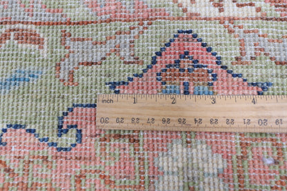 246 x 308 cm | Green Kawros Area Rug Afghan Hand Knotted Veg Dye Wool carpet