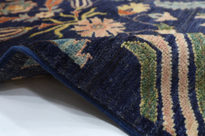 248 x 296 cm | Oriental Suzani Blue Area Rug Afghan Hand Knotted Veg Dye Wool carpet