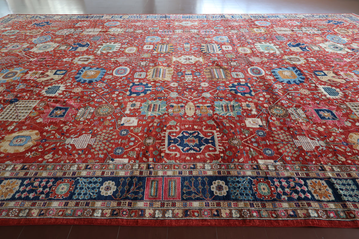 493 x 782 cm | 16'3 x 25'9 Ft Large Afghan Carpet