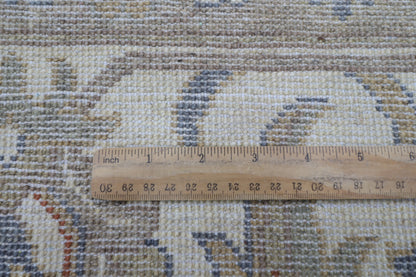 245 x 300 cm | Oriental Floral Beige Area Rug Afghan Hand Knotted Veg Dye Wool carpet