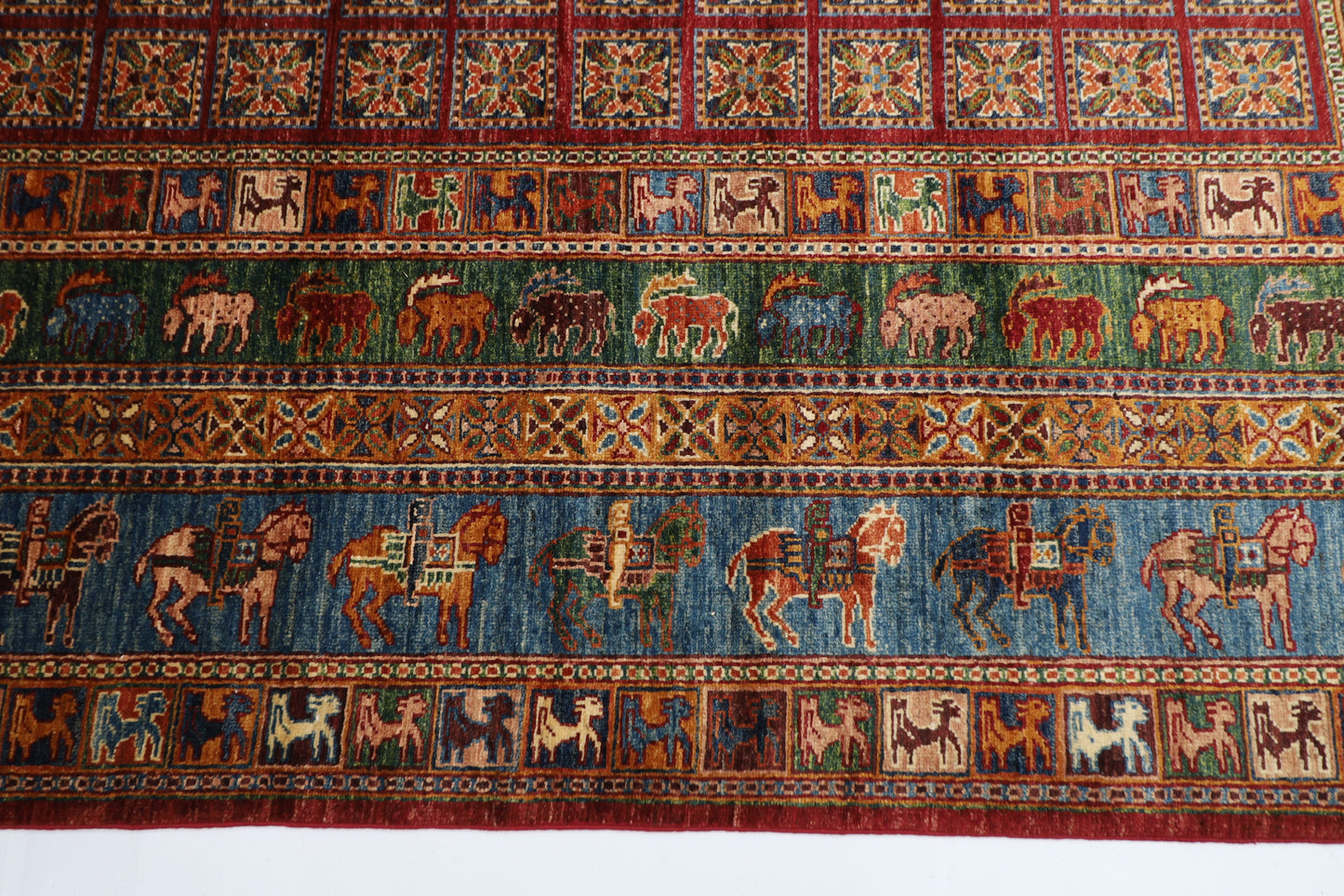 177 x 248 cm | Tribal Area Rug Afghan Hand Knotted veg Dye Wool carpet