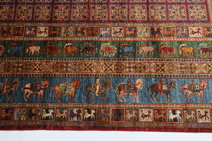 177 x 248 cm | Tribal Area Rug Afghan Hand Knotted veg Dye Wool carpet