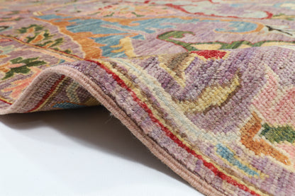 271 x 360 cm | Purple Kawros Area Rug Afghan Hand Knotted Veg Dye Wool carpet