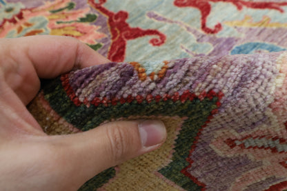 271 x 360 cm | Purple Kawros Area Rug Afghan Hand Knotted Veg Dye Wool carpet