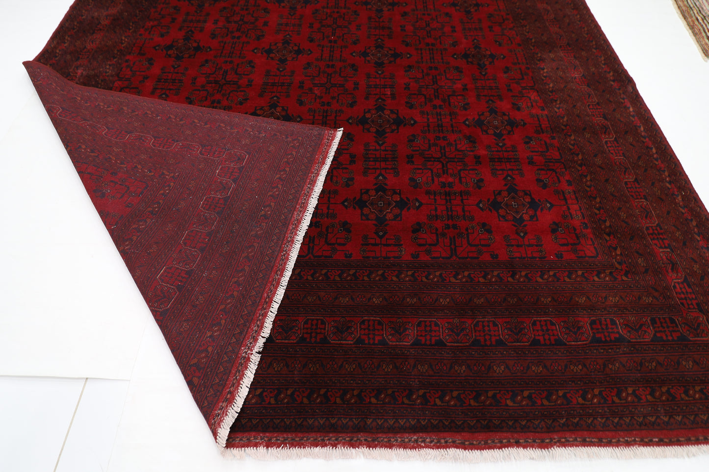 298 x 489 cm | Oriental Large Bokhara Area Rug Afghan Hand Knotted Wool carpet