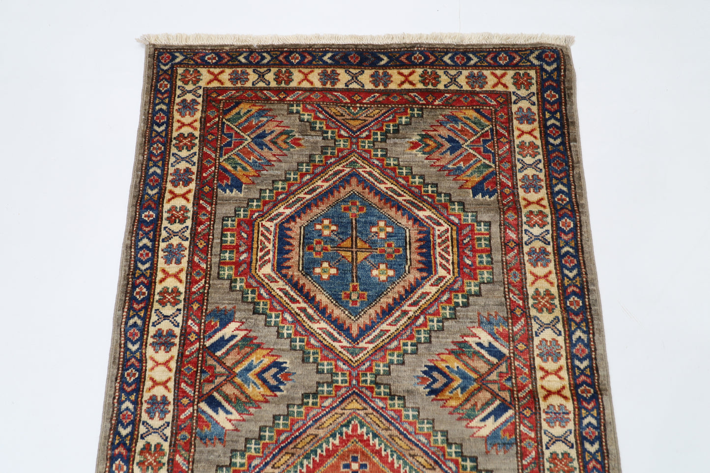 83 x 133 cm | Kazak Afghan Tribal Hand Knotted Carpet