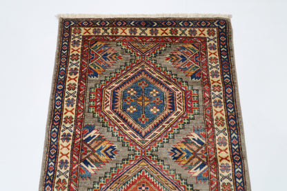 83 x 133 cm | Kazak Afghan Tribal Hand Knotted Carpet