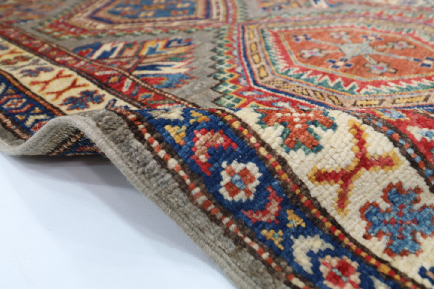 83 x 133 cm | Kazak Afghan Tribal Hand Knotted Carpet