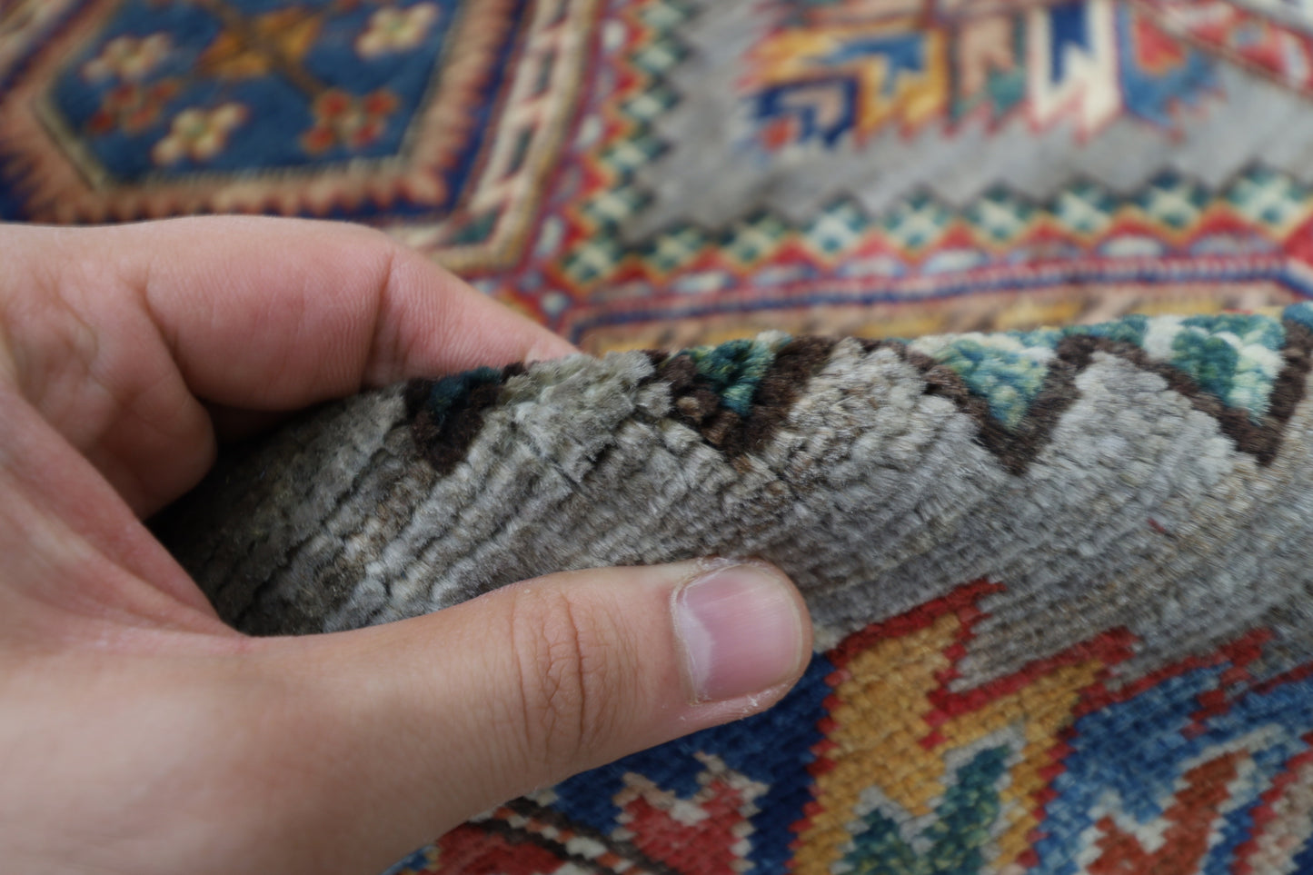 83 x 133 cm | Kazak Afghan Tribal Hand Knotted Carpet
