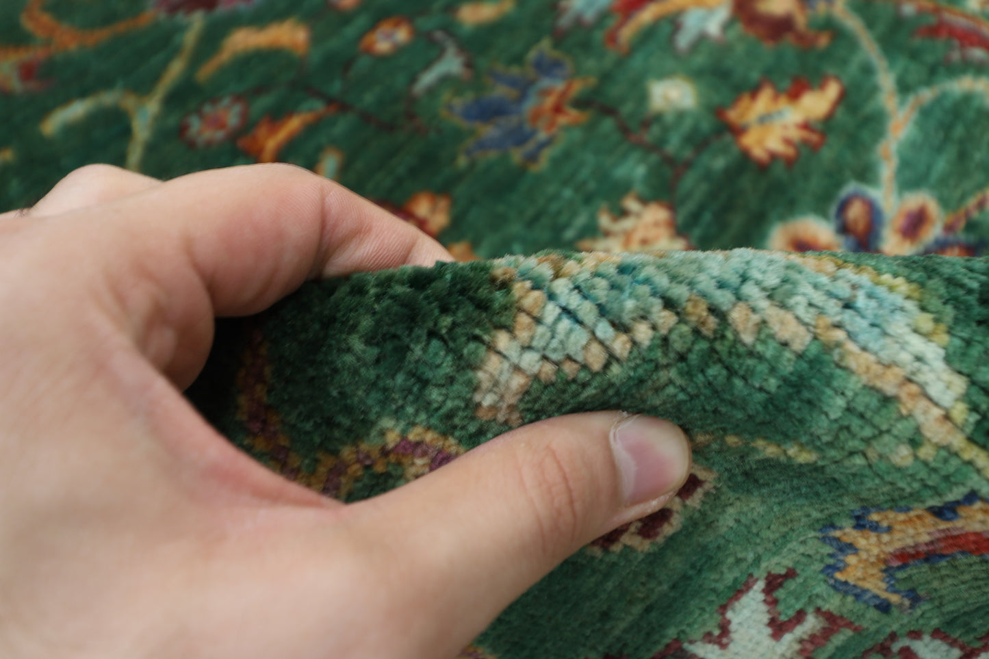 88 x 128 cm | Sultani Green Afghan Tribal Hand Knotted Carpet