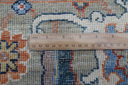 248 x 310 cm | Oriental Floral beige Area Rug Afghan Hand Knotted Veg Dye Wool carpet
