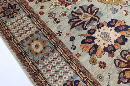 248 x 301 cm | Floral Area Rug Afghan Hand Knotted Veg Dye Wool carpet