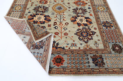 248 x 301 cm | Floral Area Rug Afghan Hand Knotted Veg Dye Wool carpet