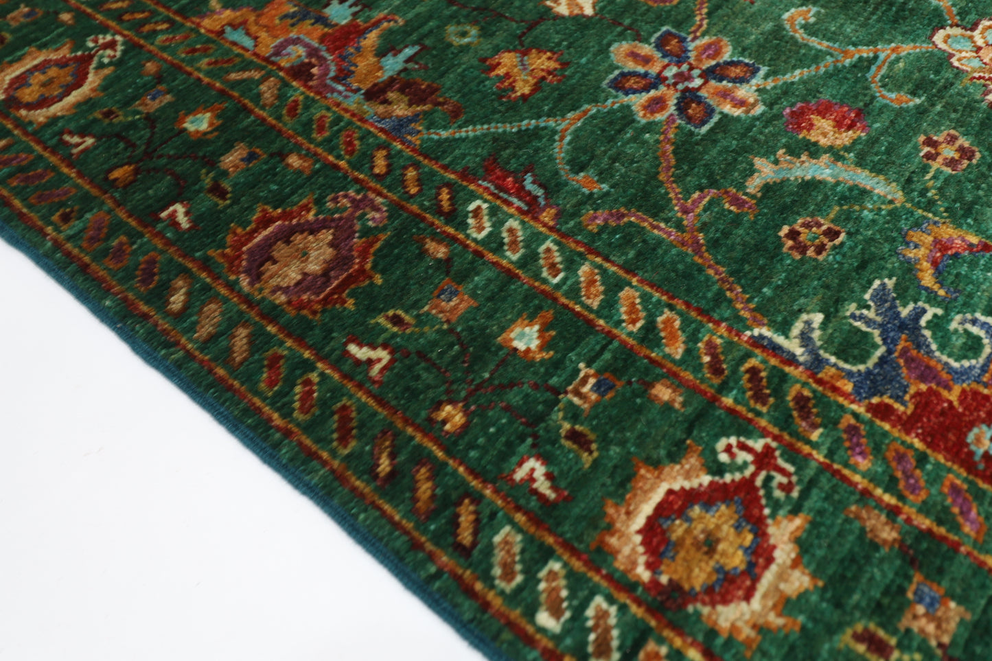 85 x 133 cm | Sultani Green Afghan Tribal Hand Knotted Carpet