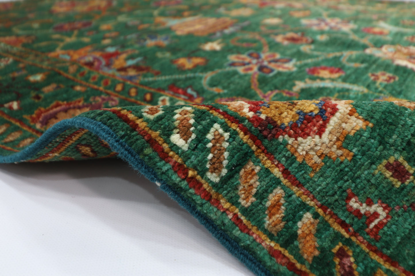 85 x 133 cm | Sultani Green Afghan Tribal Hand Knotted Carpet