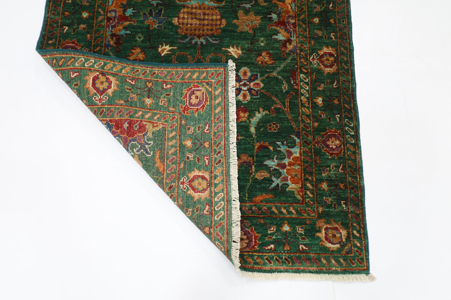 85 x 133 cm | Sultani Green Afghan Tribal Hand Knotted Carpet
