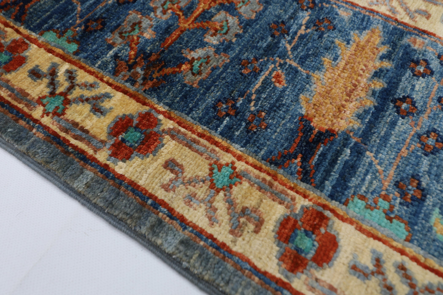200 x 296 cm | Tribal Gray Area Rug Afghan Hand Knotted veg Dye Wool carpet