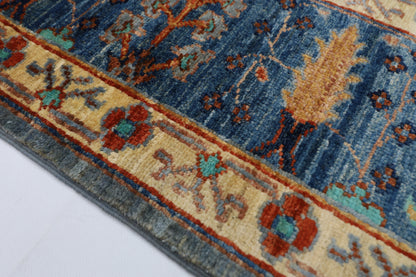 200 x 296 cm | Tribal Gray Area Rug Afghan Hand Knotted veg Dye Wool carpet