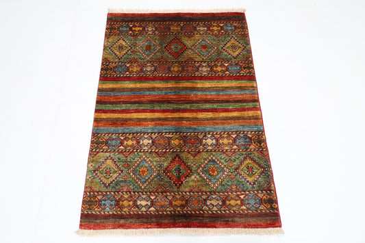 83 x 120 cm | Khorjun Afghan Tribal Hand Knotted Carpet