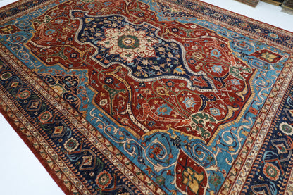 304 x 421 cm | Oriental Heriz Red Area Rug Afghan Hand Knotted Veg Dye Wool carpet
