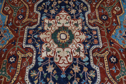 304 x 421 cm | Oriental Heriz Red Area Rug Afghan Hand Knotted Veg Dye Wool carpet