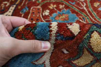 304 x 421 cm | Oriental Heriz Red Area Rug Afghan Hand Knotted Veg Dye Wool carpet