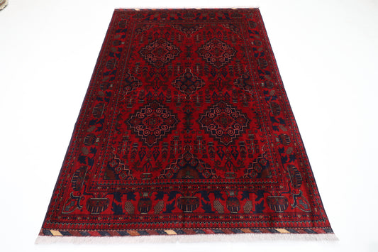 154 x 214 cm | Khamiyab Afghan Tribal Hand Knotted Wool Carpet