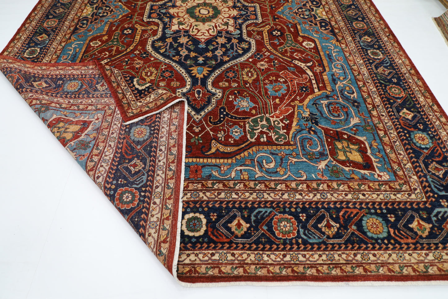 304 x 421 cm | Oriental Heriz Red Area Rug Afghan Hand Knotted Veg Dye Wool carpet