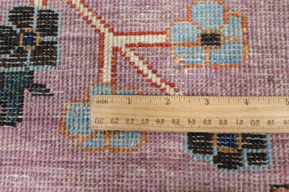 271 x 352 cm | Purple Floral Rug Afghan Veg Dye Wool carpet