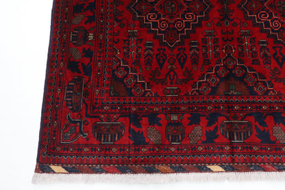 154 x 214 cm | Khamiyab Afghan Tribal Hand Knotted Wool Carpet