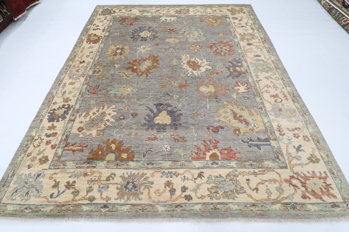 243 x 298 cm | Oushak Afghan Veg Dye Wool carpet