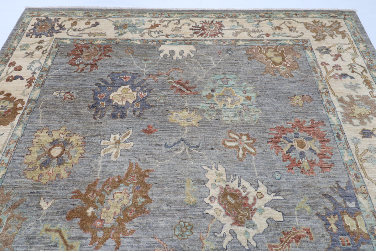 243 x 298 cm | Oushak Afghan Veg Dye Wool carpet