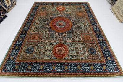250 x 296 cm | Oriental Mamluk Area Rug Afghan Hand Knotted Veg Dye Wool carpet
