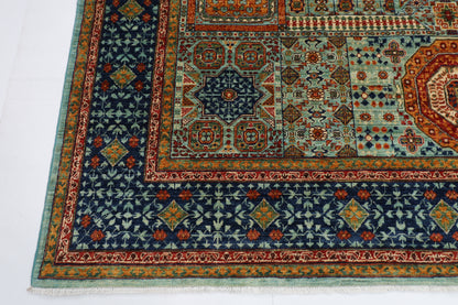 250 x 296 cm | Oriental Mamluk Area Rug Afghan Hand Knotted Veg Dye Wool carpet